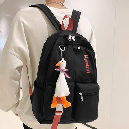 Fashion Nylon Lady Men School Bag Female Male Trendy New Travel Student Bag Cool Boy Girl College Backpack Laptop Women Backpack