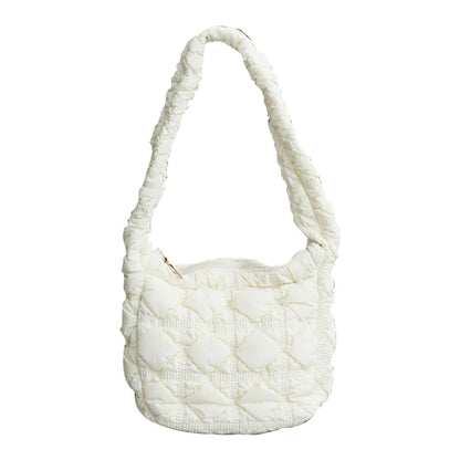 Fashion Nylon Shoulder Bags Tote Handbag Underarm Bag Quilted Winter Versatile Bags for Women Girls
