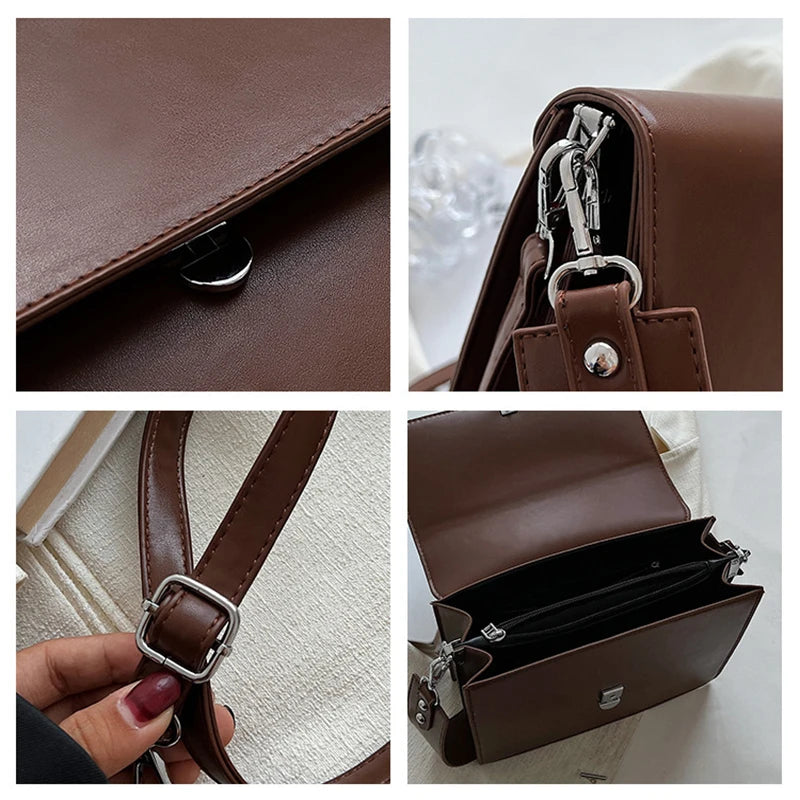 Fashion OL Women Business Briefcases PU Leather Wide Shoulder Strap ShoulderBags Messenger Bags Torebki  Bolso Mujer
