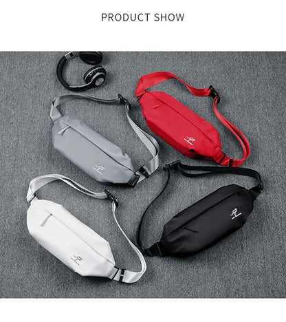Fashion Outdoor Sports waist bag Fanny Pack Men Black Waterproof Shoulder Belt Messenger s Teenager Chest Bag
