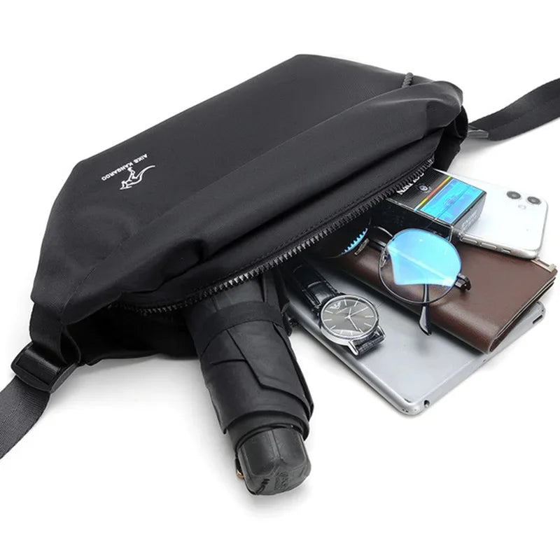 Fashion Outdoor Sports waist bag Fanny Pack Men Black Waterproof Shoulder Belt Messenger s Teenager Chest Bag