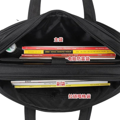 Fashion Oxford Men's Briefcase Large Capacity Handbag Business Male Shoulder Messenger Office 15.6 "Inch Laptop Bag