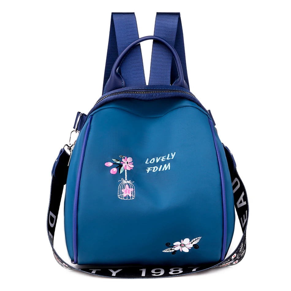 Fashion Oxford Women Backpacks Teenager Girls Embroidery Print School Shoulder Bags High Quality Travel Casual Knapsack Bolsa