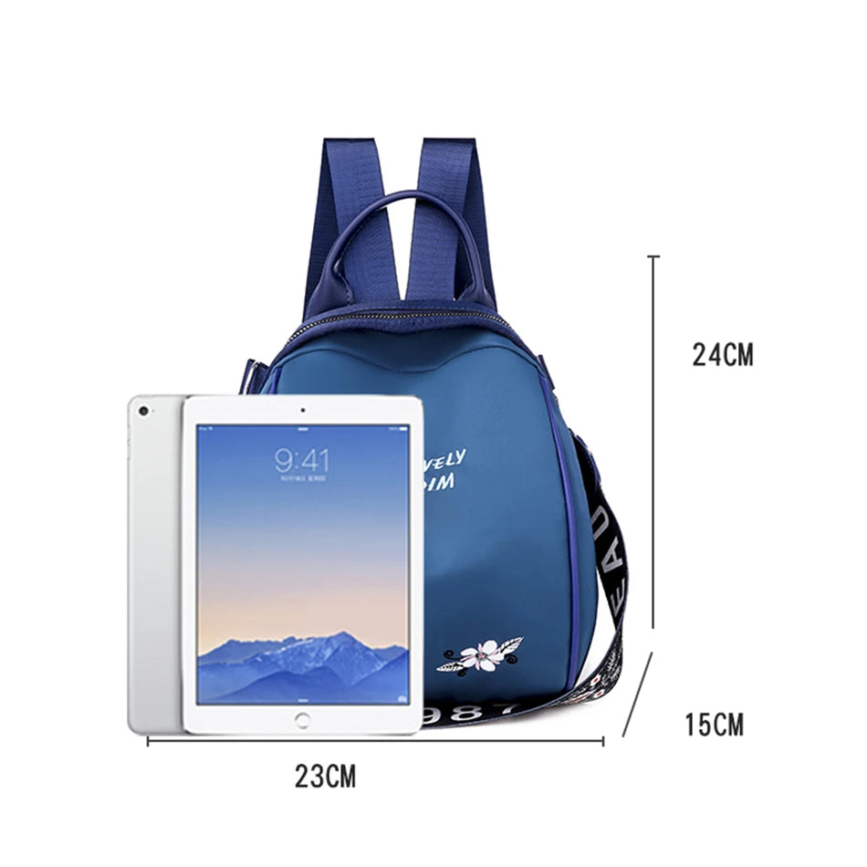 Fashion Oxford Women Backpacks Teenager Girls Embroidery Print School Shoulder Bags High Quality Travel Casual Knapsack Bolsa
