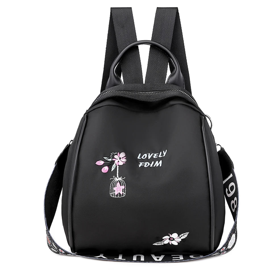 Fashion Oxford Women Backpacks Teenager Girls Embroidery Print School Shoulder Bags High Quality Travel Casual Knapsack Bolsa