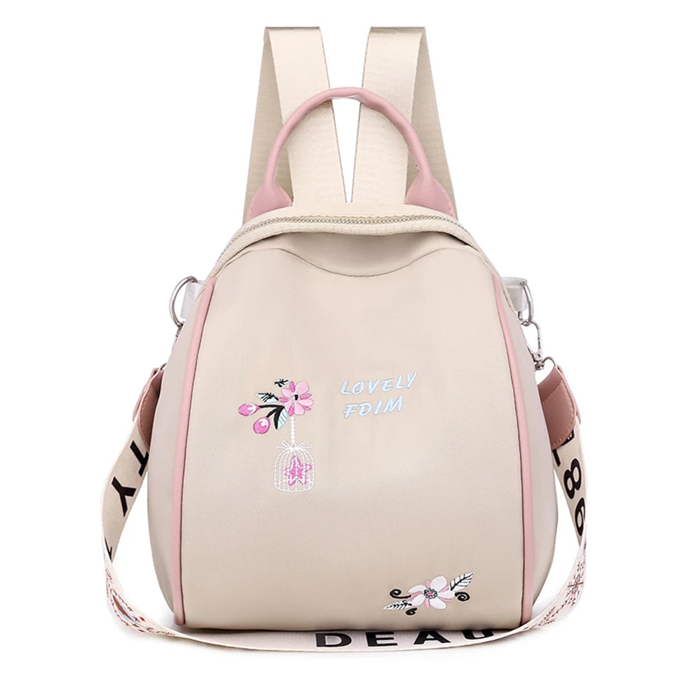 Fashion Oxford Women Backpacks Teenager Girls Embroidery Print School Shoulder Bags High Quality Travel Casual Knapsack Bolsa