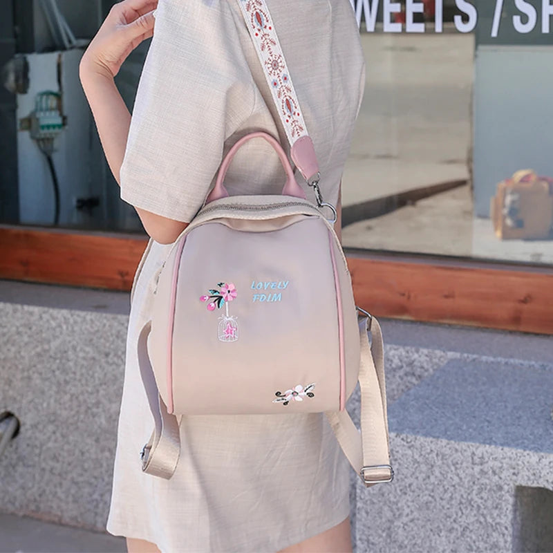 Fashion Oxford Women Backpacks Teenager Girls Embroidery Print School Shoulder Bags High Quality Travel Casual Knapsack Bolsa