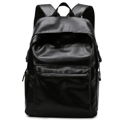 Fashion PU Leather Men Women Waterproof Travel Backpack Business Laptop Bag Korean Student School bags For Boys