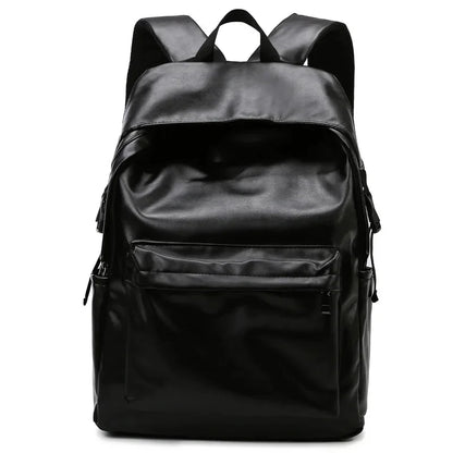 Fashion PU Leather Men Women Waterproof Travel Backpack Business Laptop Bag Korean Student School bags For Boys