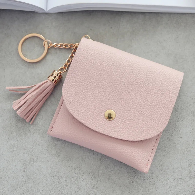 Fashion PU Leather Women Bank Card Holders Portable Mini Credit Card Wallet Purse for Girls Travel Cards Coin Purse Porte Carte