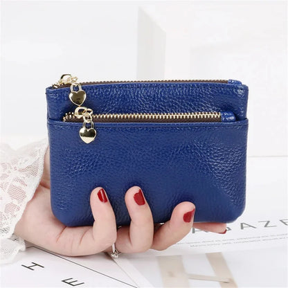 Fashion PU Leather Women's Short Wallet Mini Coin Purse Zipper Change Purses Card Holder Key Pocket Ladies Money Clip
