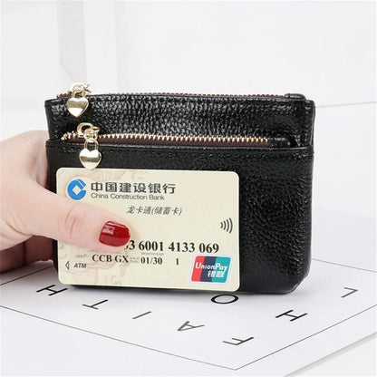 Fashion PU Leather Women's Short Wallet Mini Coin Purse Zipper Change Purses Card Holder Key Pocket Ladies Money Clip