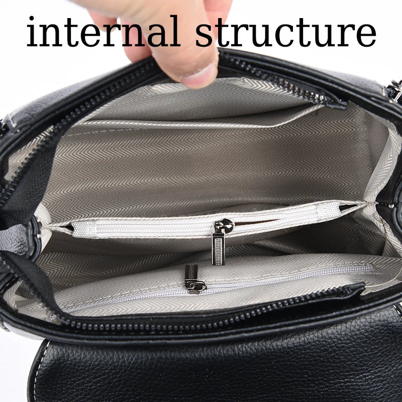 Fashion PU Leather Women's Shoulder Bags Purse and Handbag Luxury Designer Tote Bag Female Casual High Quality Crossbody Bag Sac