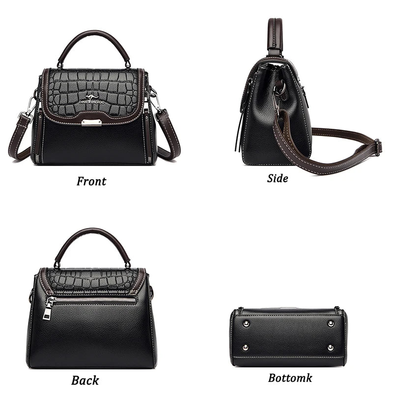 Fashion PU Leather Women's Shoulder Bags Purse and Handbag Luxury Designer Tote Bag Female Casual High Quality Crossbody Bag Sac