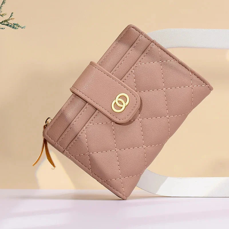 Fashion PU Leather Women's Wallet Zipper Small Coin Purse Multifunction Female Card Holder Cute Money Clip For Ladies