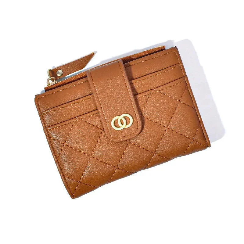 Fashion PU Leather Women's Wallet Zipper Small Coin Purse Multifunction Female Card Holder Cute Money Clip For Ladies