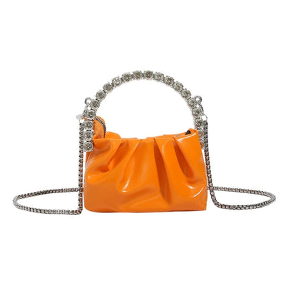 Fashion Pleated Shoulder Bags Mini Cellphone Bag Crossbody Bag Ruched Design Trendy Bag Versatile Travel Bag