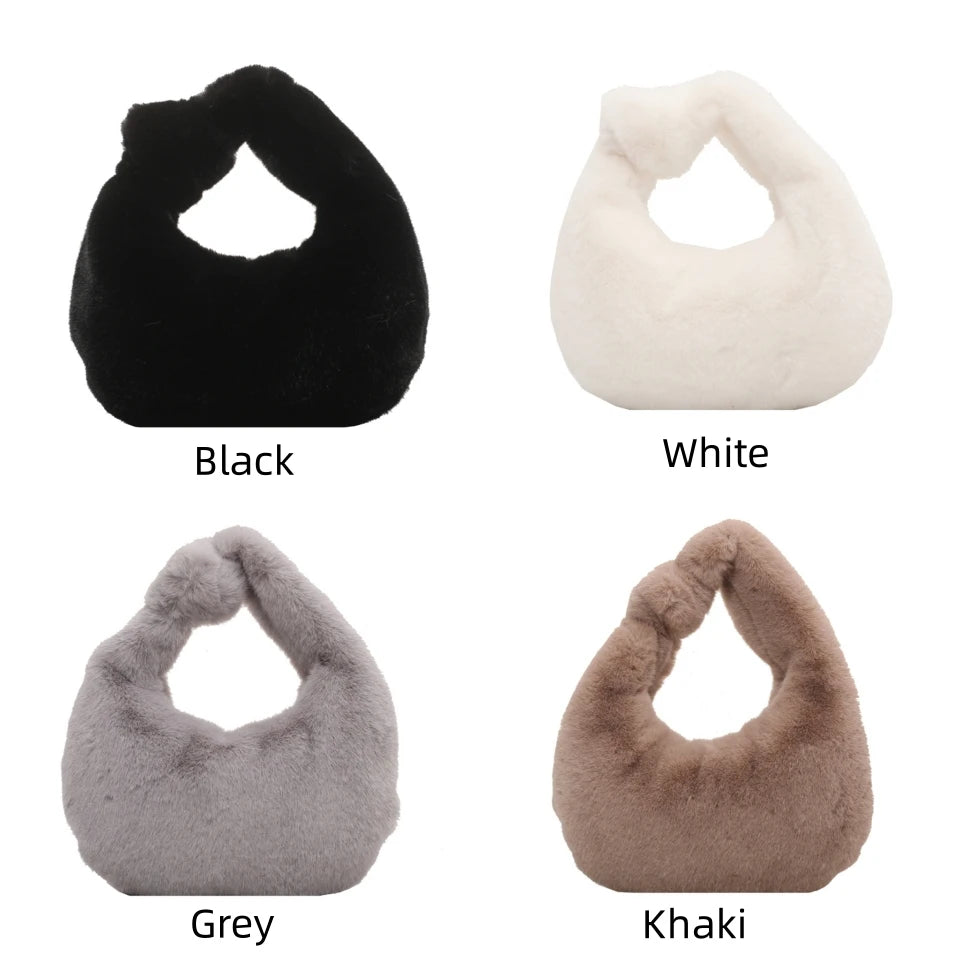 Fashion Plush Tote Womens Shoulder Bags Crossbody Bag Handbags Designer Ladies Messenger Bag
