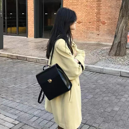Fashion Preppy Style Female Small Cover Backpacks Day Pack Vintage Girl School Handbags Casual Bags