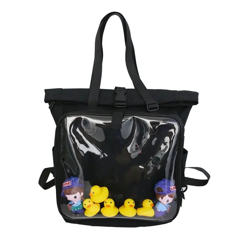 Fashion Preppy Style Unsex High-Capacity Backpacks Women Girl School Travel BookBags Laptop Clear Bags Itabags