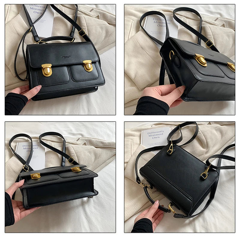 Fashion Preppy Style Women Grils Double Locks PU Backpacks Briefcases Students Colorful HandBags Shoulder Bags