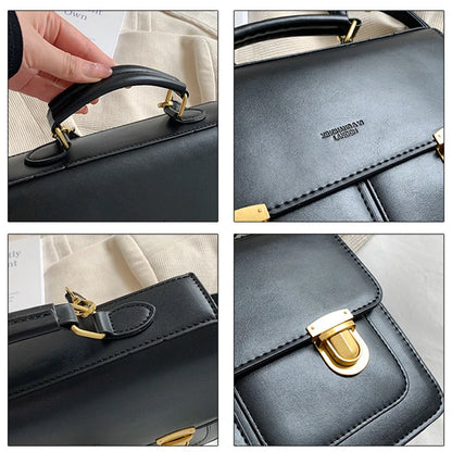 Fashion Preppy Style Women Grils Double Locks PU Backpacks Briefcases Students Colorful HandBags Shoulder Bags
