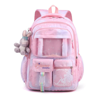 Fashion Primary School Student Backpacks for Girls Cartoon Kawaii Children School Bags Large Casual Kids Bookbag Travel  Bolsas