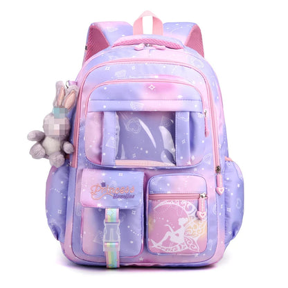 Fashion Primary School Student Backpacks for Girls Cartoon Kawaii Children School Bags Large Casual Kids Bookbag Travel  Bolsas