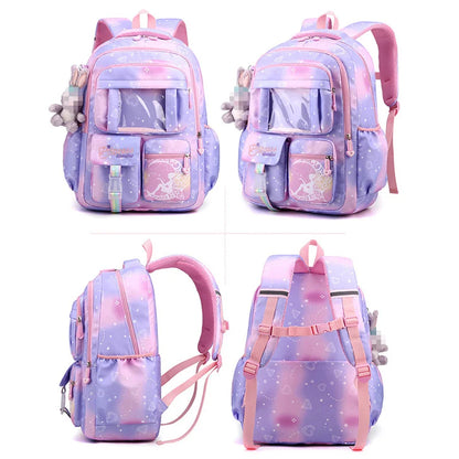 Fashion Primary School Student Backpacks for Girls Cartoon Kawaii Children School Bags Large Casual Kids Bookbag Travel  Bolsas