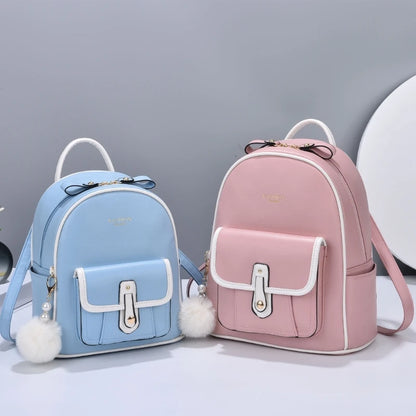 Fashion Pu Leather Women Backpacks Anti-thef School Bag College Girl Backpack Luxury Shoulder Travel Bags Female Bookbag