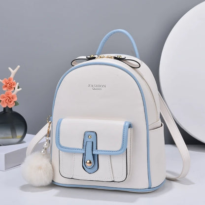Fashion Pu Leather Women Backpacks Anti-thef School Bag College Girl Backpack Luxury Shoulder Travel Bags Female Bookbag