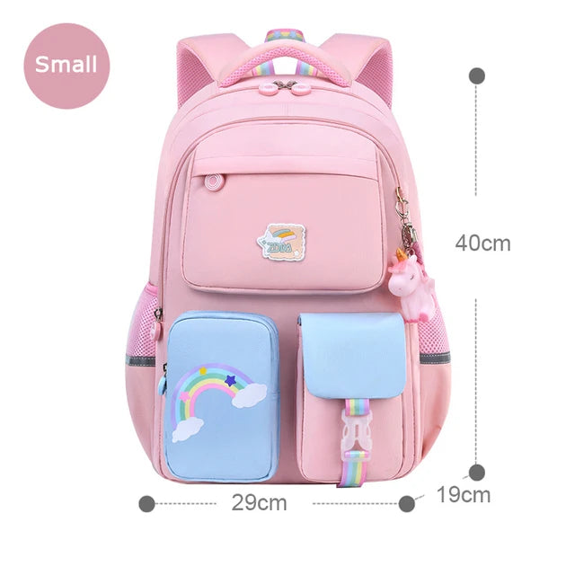 Fashion Rainbow Series School Bag For Teenagers Girls Children Waterproof Backpacks Kids Orthopedics Schoolbags Mochilas