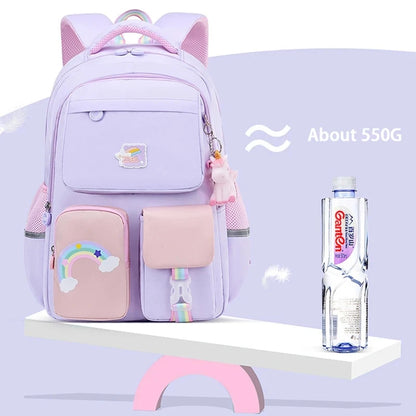 Fashion Rainbow Series School Bag For Teenagers Girls Children Waterproof Backpacks Kids Orthopedics Schoolbags Mochilas