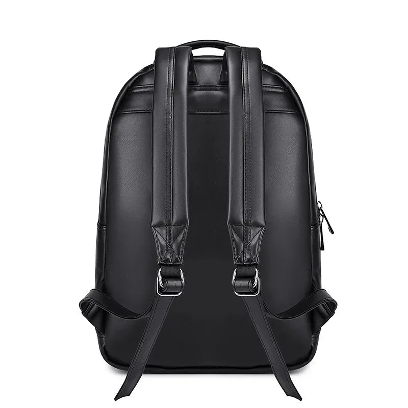 Fashion Relievo Skull Men Trend Leather Teenagers Travel Backpack School For Boys Large Capacity Male Laptop Bag