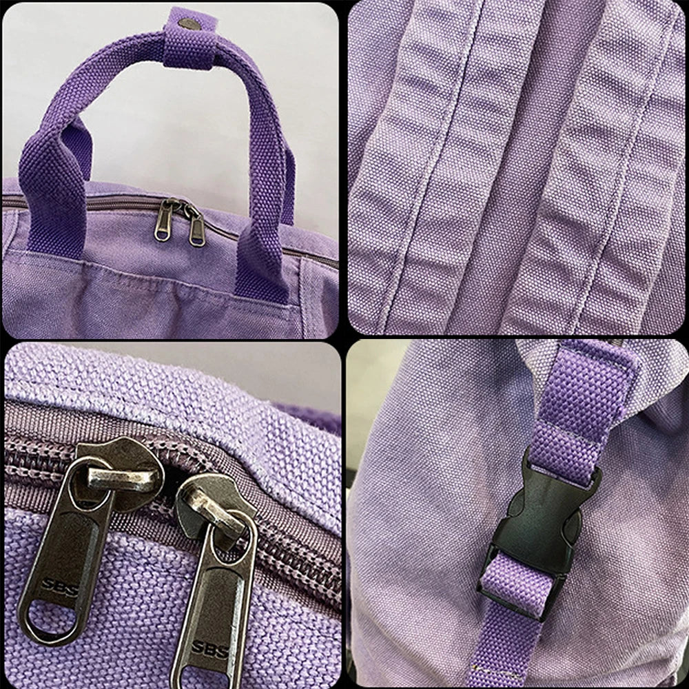 Fashion Retro Style Female Big Size Canvas Backpacks Women Vintage ShoulderBags Traveling Bags Mochila De Viaje