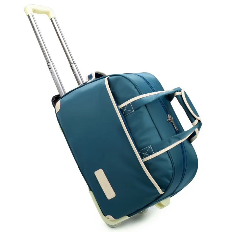 Fashion Rolling Travel Suitcase Luggage Bag Trolley Case with Wheels Waterproof Folding Luggage Men Women Handbags