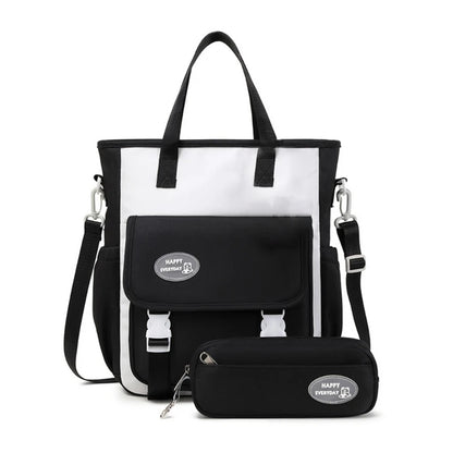 Fashion Rucksack Bookbags Versatile Backpack Back to School Bag Shoulder Bags Handbag Pencil Case Set for Girls Primary Students