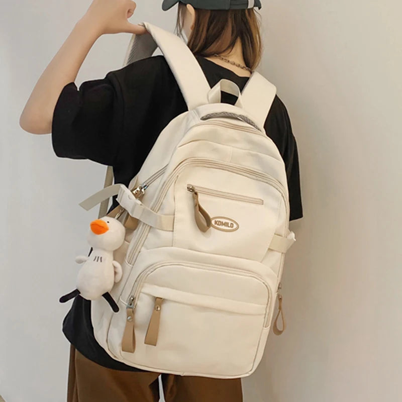 Fashion School  Backpack for Women Waterproof Nylon Rucksack Teenager Large Capacity Student School Bag Travel Bag