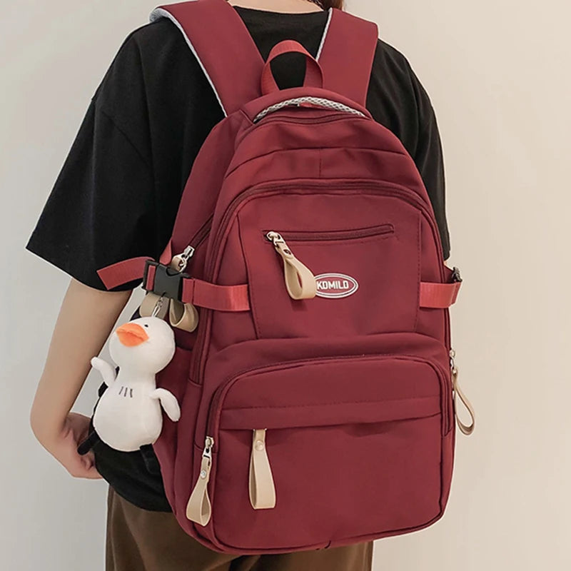 Fashion School  Backpack for Women Waterproof Nylon Rucksack Teenager Large Capacity Student School Bag Travel Bag