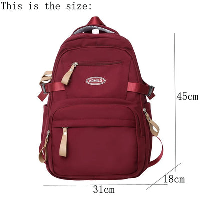 Fashion School  Backpack for Women Waterproof Nylon Rucksack Teenager Large Capacity Student School Bag Travel Bag