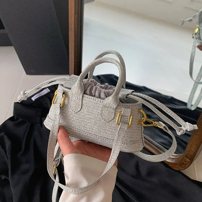 Fashion Shoulder Bag Mini Drawstring Tote Bag Crossbody Purse Small Satchel Bag