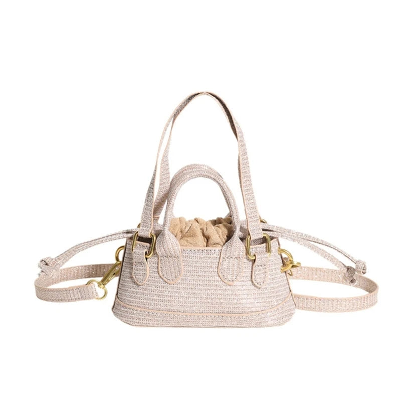 Fashion Shoulder Bag Mini Drawstring Tote Bag Crossbody Purse Small Satchel Bag