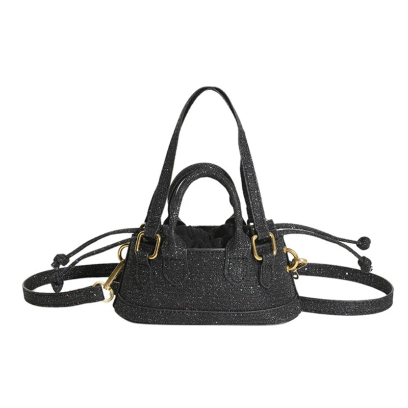 Fashion Shoulder Bag Mini Drawstring Tote Bag Crossbody Purse Small Satchel Bag