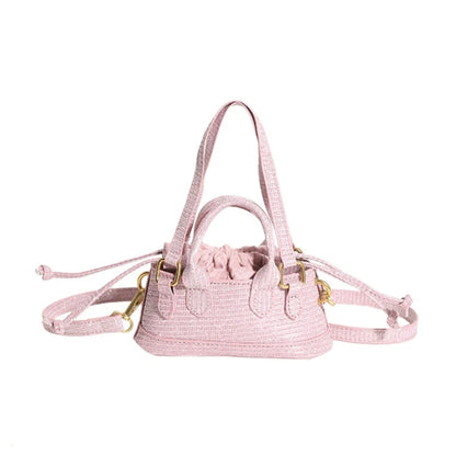 Fashion Shoulder Bag Mini Drawstring Tote Bag Crossbody Purse Small Satchel Bag