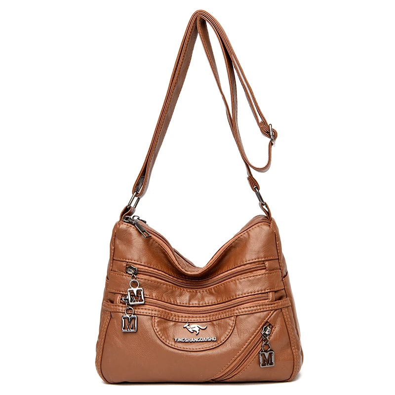 Fashion Shoulder Crossbody Bags for Women High Quality Soft Pu Leather Messenger Bag for Girls 2024 Female Purse And Handbags