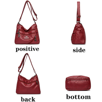 Fashion Shoulder Crossbody Bags for Women High Quality Soft Pu Leather Messenger Bag for Girls 2024 Female Purse And Handbags
