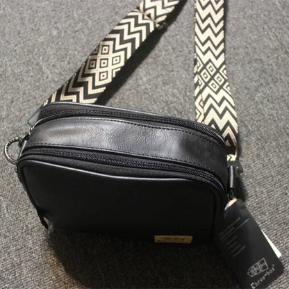 Fashion Simple Men's Crossbody Leather Strap Shoulder Korean Style Students Messenger Bag Casual Man Handbag