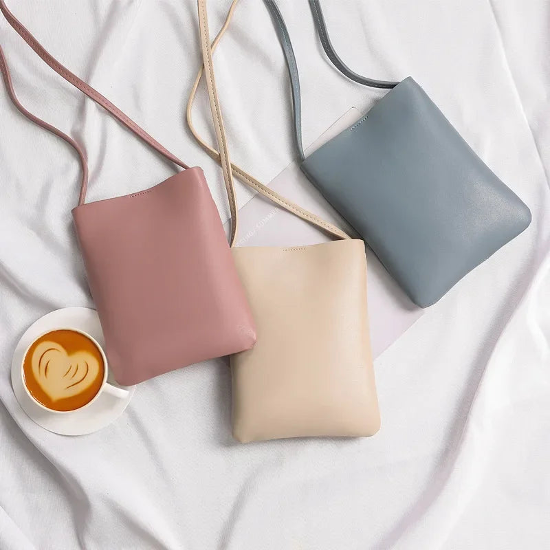 Fashion Simple Phone Bag Crossbody Women Shoulder Bags Messenger 2023 Trend Brown Hand Bag for Lady Girls Mini Flap Mobile Bolso