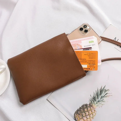 Fashion Simple Phone Bag Crossbody Women Shoulder Bags Messenger 2023 Trend Brown Hand Bag for Lady Girls Mini Flap Mobile Bolso