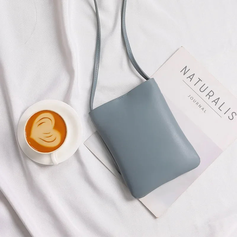 Fashion Simple Phone Bag Crossbody Women Shoulder Bags Messenger 2023 Trend Brown Hand Bag for Lady Girls Mini Flap Mobile Bolso